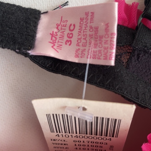 Native Intimates"Pink & Black lace Baby Doll Dress - Picture 5 of 9